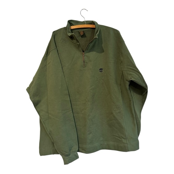 Timberland Other - Timberland Weathergear Men’s Quarter Zip Pullover Sweatshirt Size L Olive Green